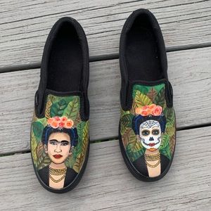 Frida Kahlo Custom Painted Vans